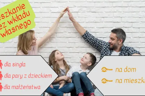 Rodzina świętuje marzenie o własnym M. Hipoteka bez wkładu własnego dla singla, pary z dzieckiem lub małżeństwa, na dom lub mieszkanie.