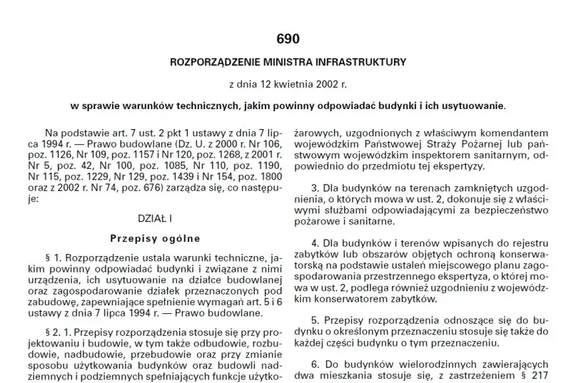 Zdjęcie Warunki techniczne jakim powinny odpowiadać budynki i ich usytuowanie - kluczowe przepisy